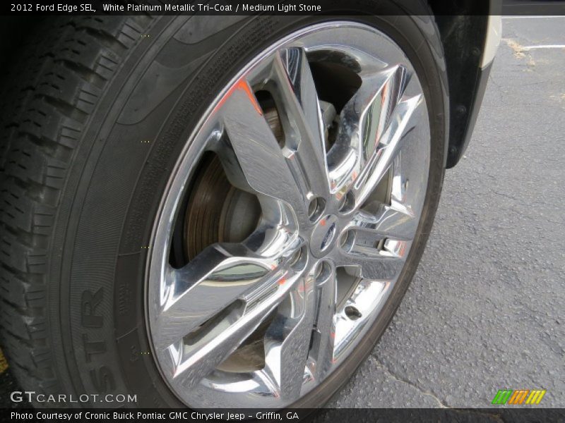 White Platinum Metallic Tri-Coat / Medium Light Stone 2012 Ford Edge SEL