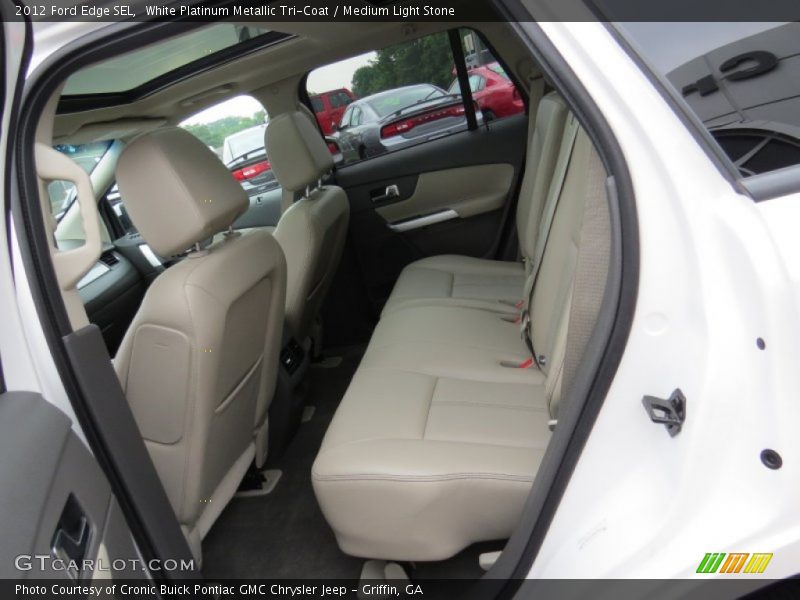 White Platinum Metallic Tri-Coat / Medium Light Stone 2012 Ford Edge SEL