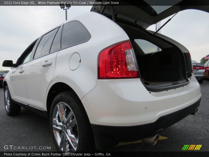 White Platinum Metallic Tri-Coat / Medium Light Stone 2012 Ford Edge SEL