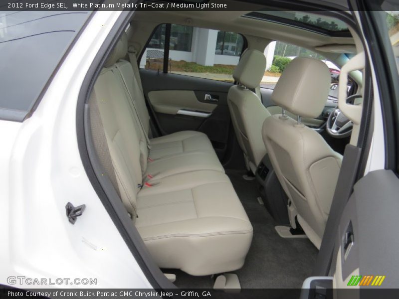 White Platinum Metallic Tri-Coat / Medium Light Stone 2012 Ford Edge SEL