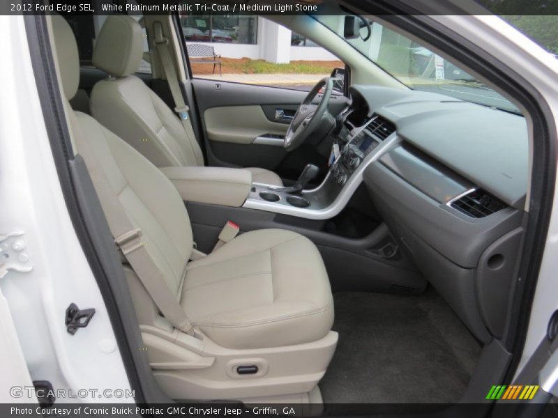 White Platinum Metallic Tri-Coat / Medium Light Stone 2012 Ford Edge SEL
