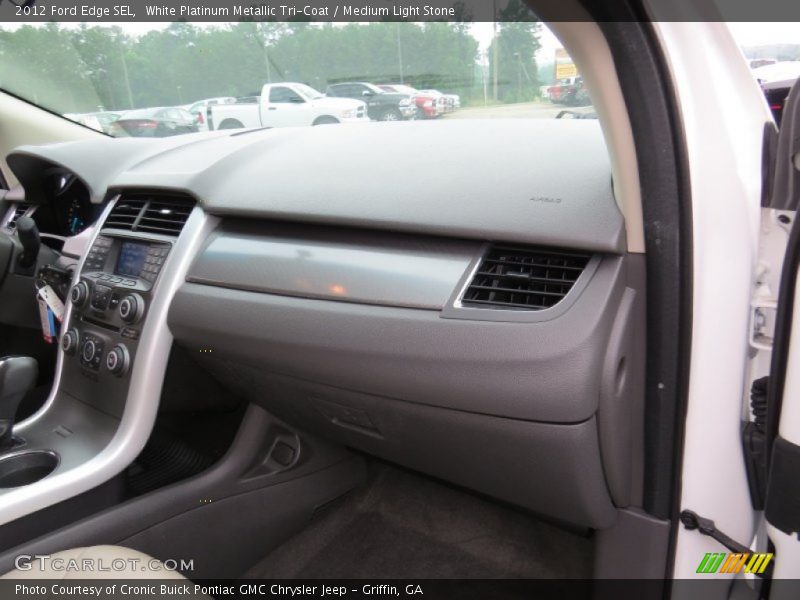 White Platinum Metallic Tri-Coat / Medium Light Stone 2012 Ford Edge SEL