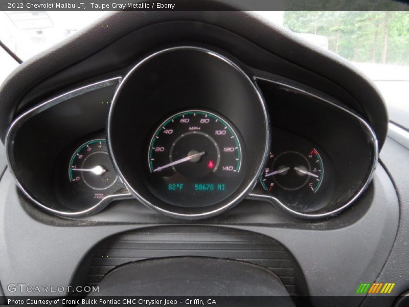 Taupe Gray Metallic / Ebony 2012 Chevrolet Malibu LT