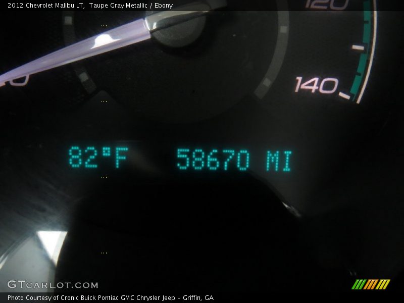 Taupe Gray Metallic / Ebony 2012 Chevrolet Malibu LT