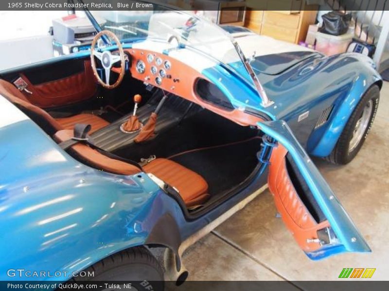 Blue / Brown 1965 Shelby Cobra Roadster Replica
