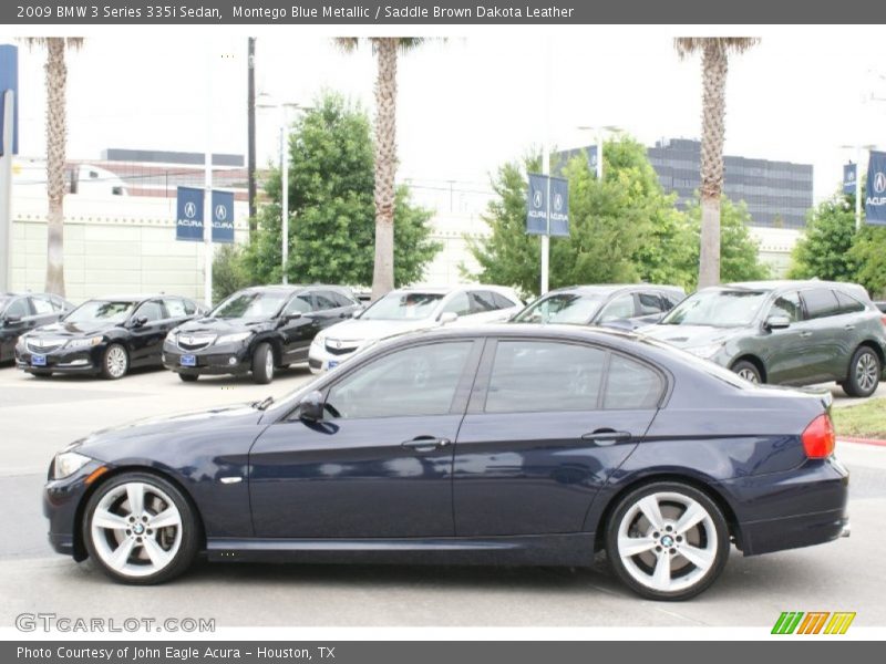 Montego Blue Metallic / Saddle Brown Dakota Leather 2009 BMW 3 Series 335i Sedan