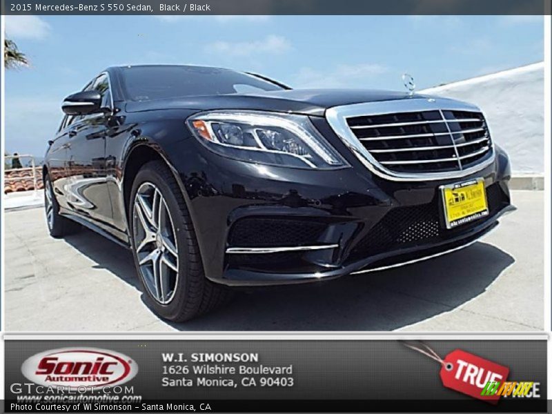 Black / Black 2015 Mercedes-Benz S 550 Sedan