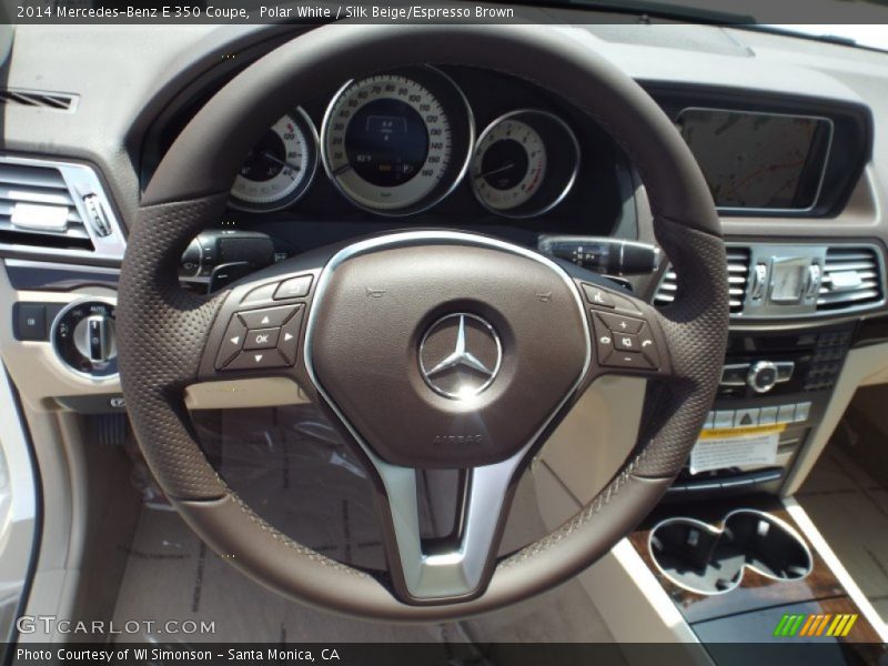 Polar White / Silk Beige/Espresso Brown 2014 Mercedes-Benz E 350 Coupe