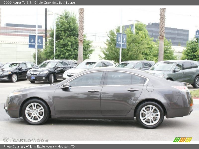 Grigio Gray Metallic / Taupe 2009 Acura TL 3.5