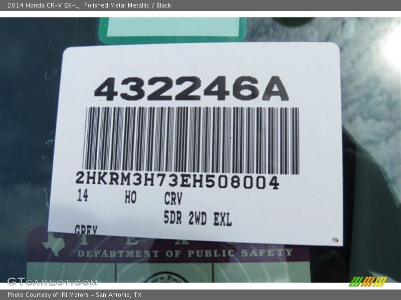 Polished Metal Metallic / Black 2014 Honda CR-V EX-L
