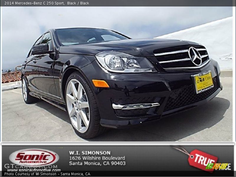 Black / Black 2014 Mercedes-Benz C 250 Sport
