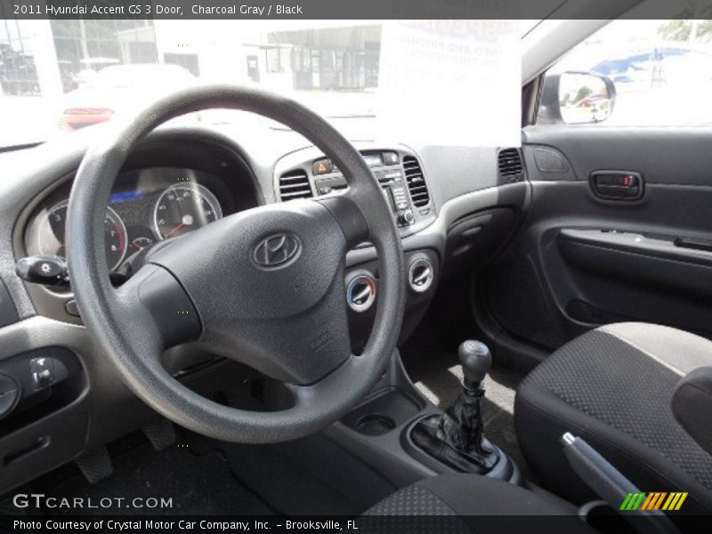 Charcoal Gray / Black 2011 Hyundai Accent GS 3 Door