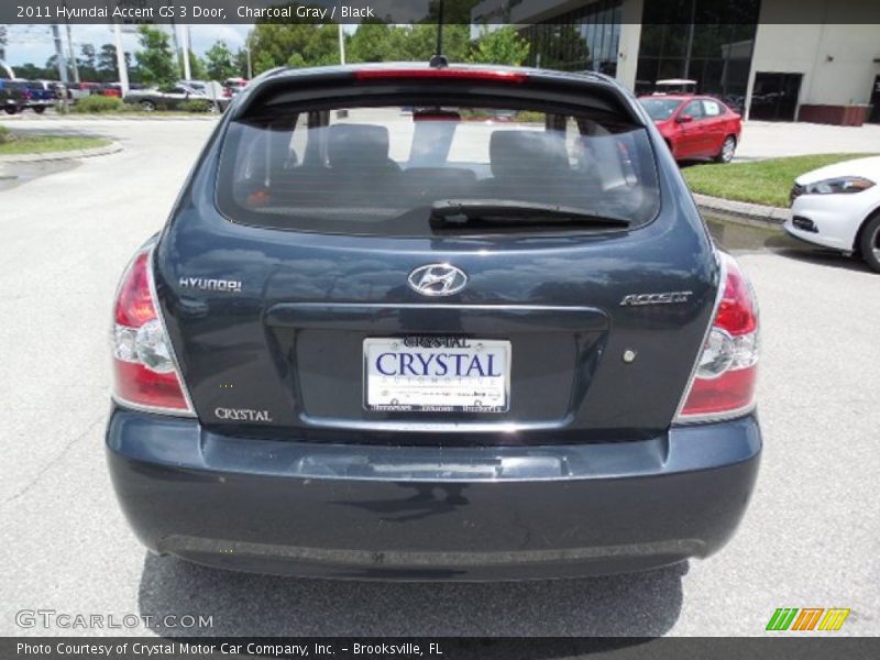 Charcoal Gray / Black 2011 Hyundai Accent GS 3 Door