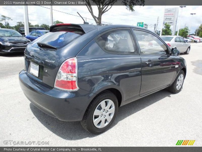 Charcoal Gray / Black 2011 Hyundai Accent GS 3 Door