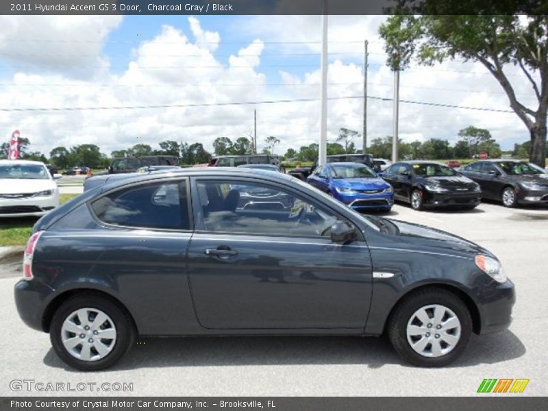 Charcoal Gray / Black 2011 Hyundai Accent GS 3 Door