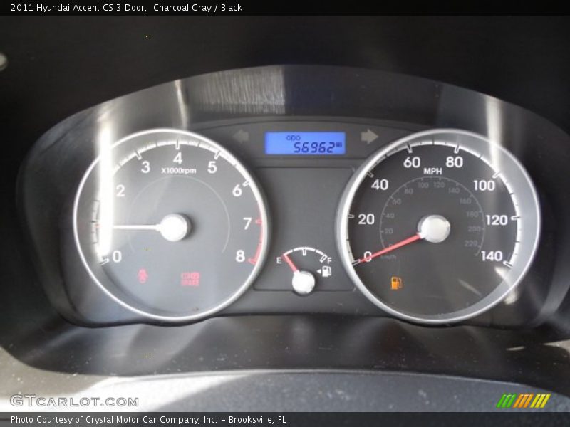 Charcoal Gray / Black 2011 Hyundai Accent GS 3 Door