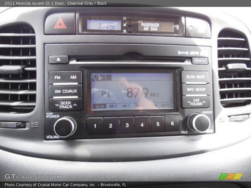 Charcoal Gray / Black 2011 Hyundai Accent GS 3 Door