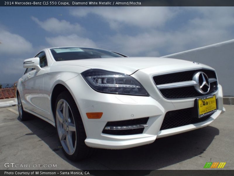 Diamond White Metallic / Almond/Mocha 2014 Mercedes-Benz CLS 550 Coupe