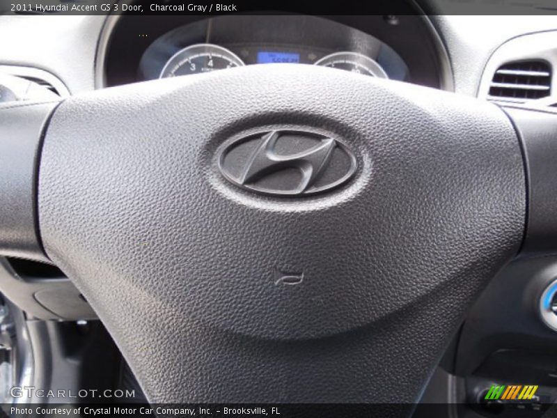 Charcoal Gray / Black 2011 Hyundai Accent GS 3 Door