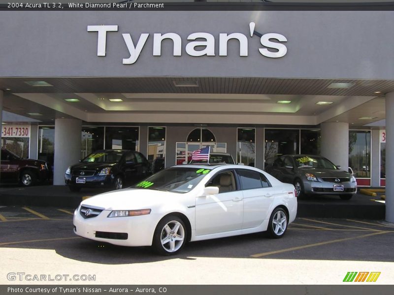 White Diamond Pearl / Parchment 2004 Acura TL 3.2