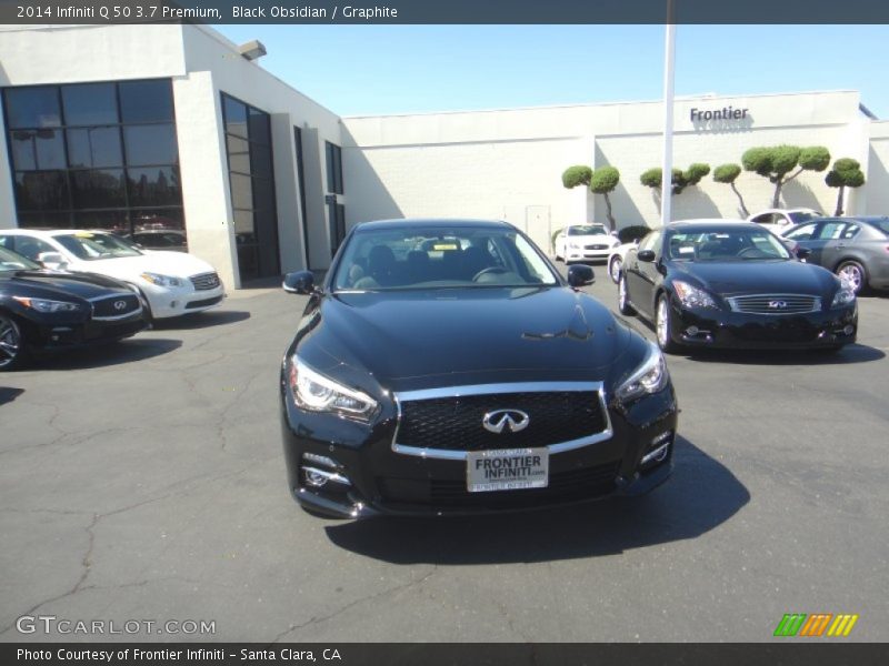 Black Obsidian / Graphite 2014 Infiniti Q 50 3.7 Premium