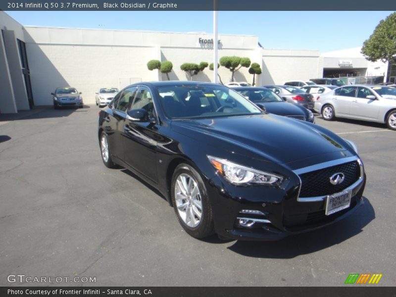 Black Obsidian / Graphite 2014 Infiniti Q 50 3.7 Premium
