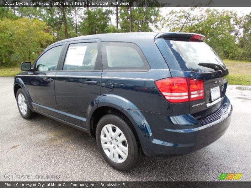 Fathom Blue Pearl / Black/Light Frost Beige 2013 Dodge Journey SE