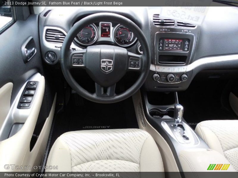 Fathom Blue Pearl / Black/Light Frost Beige 2013 Dodge Journey SE
