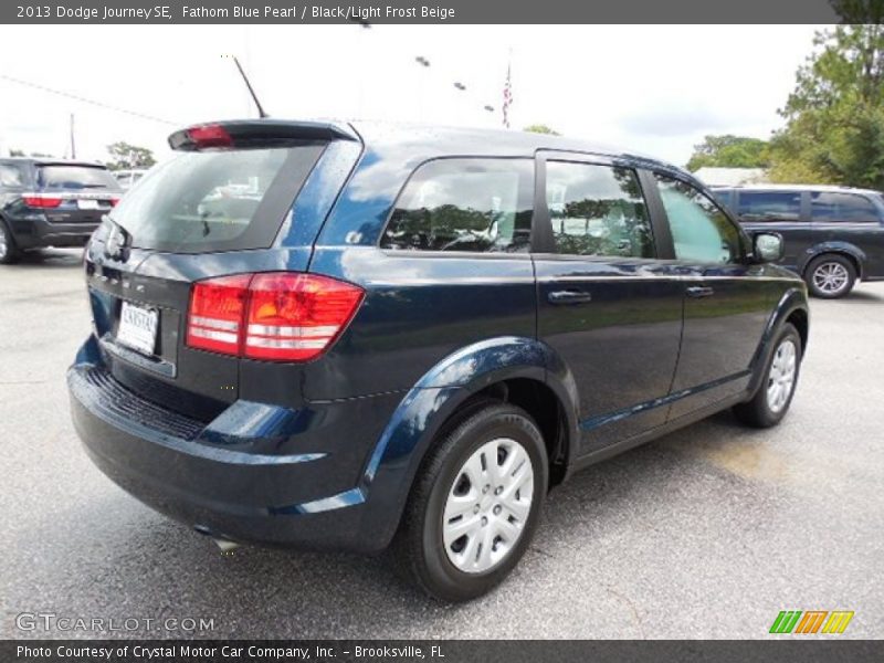 Fathom Blue Pearl / Black/Light Frost Beige 2013 Dodge Journey SE