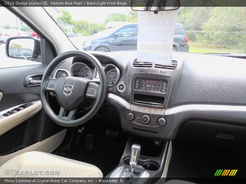 Fathom Blue Pearl / Black/Light Frost Beige 2013 Dodge Journey SE