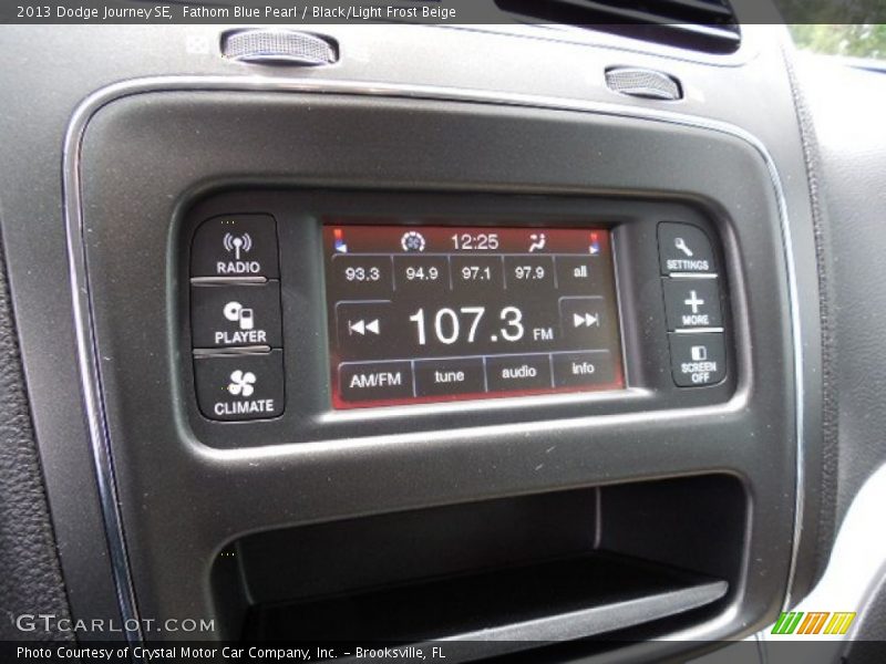 Fathom Blue Pearl / Black/Light Frost Beige 2013 Dodge Journey SE