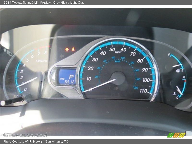 Predawn Gray Mica / Light Gray 2014 Toyota Sienna XLE