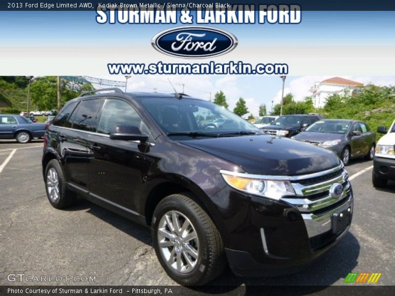 Kodiak Brown Metallic / Sienna/Charcoal Black 2013 Ford Edge Limited AWD