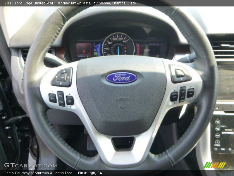 Kodiak Brown Metallic / Sienna/Charcoal Black 2013 Ford Edge Limited AWD