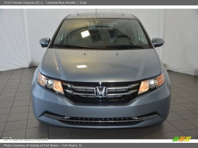 Celestial Blue Metallic / Gray 2014 Honda Odyssey EX-L