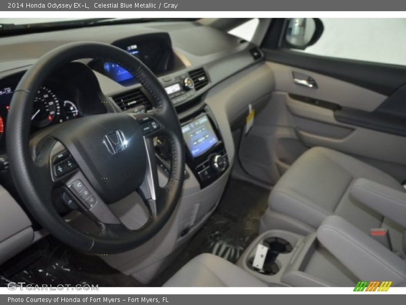 Celestial Blue Metallic / Gray 2014 Honda Odyssey EX-L