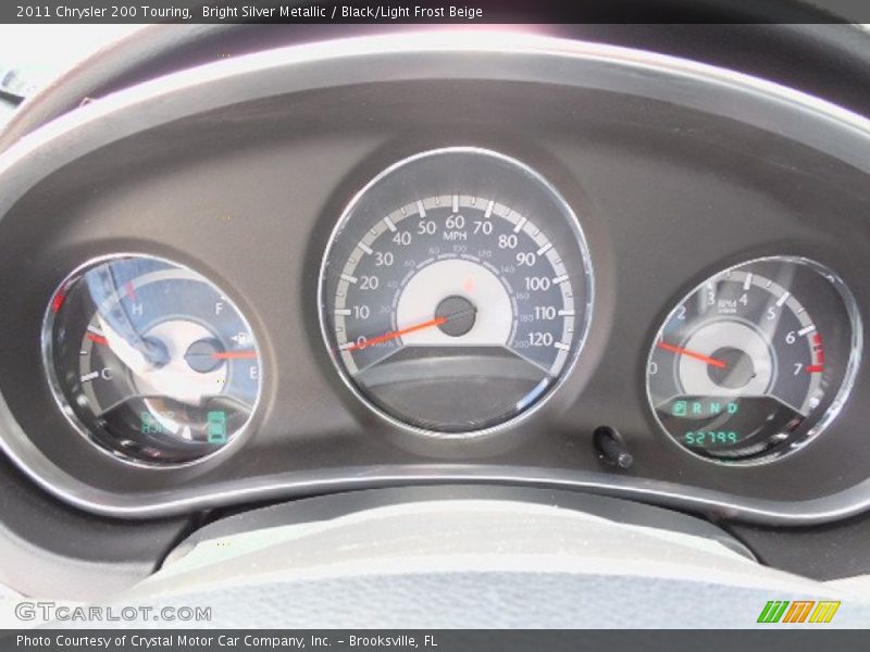 Bright Silver Metallic / Black/Light Frost Beige 2011 Chrysler 200 Touring