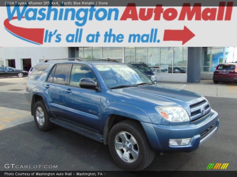 Pacific Blue Metallic / Stone 2004 Toyota 4Runner SR5 4x4