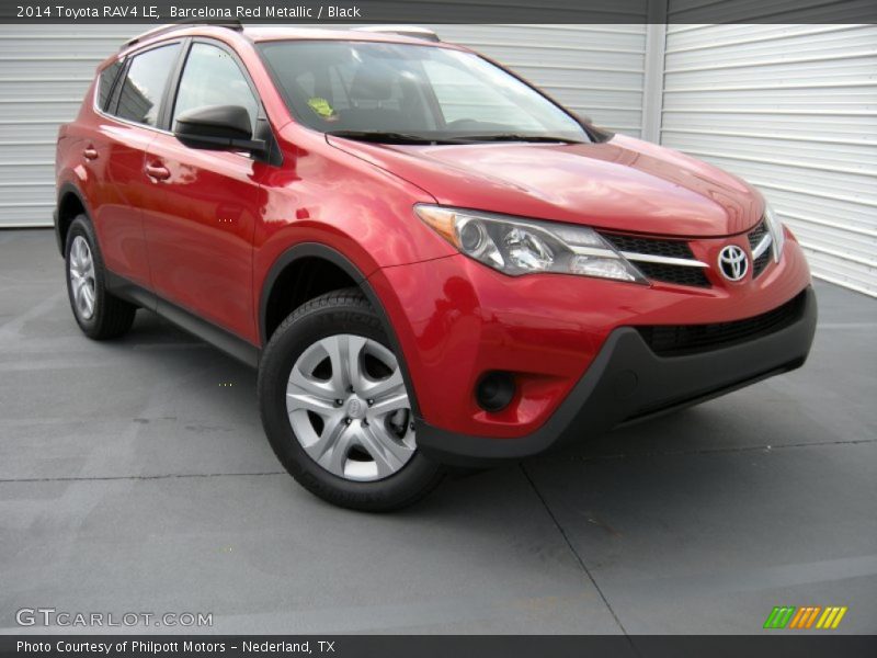 Barcelona Red Metallic / Black 2014 Toyota RAV4 LE