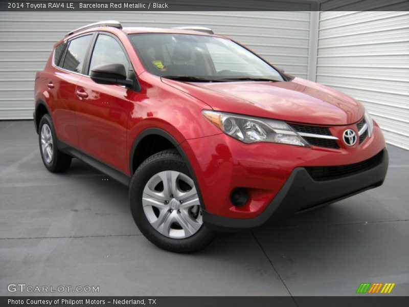 Barcelona Red Metallic / Black 2014 Toyota RAV4 LE