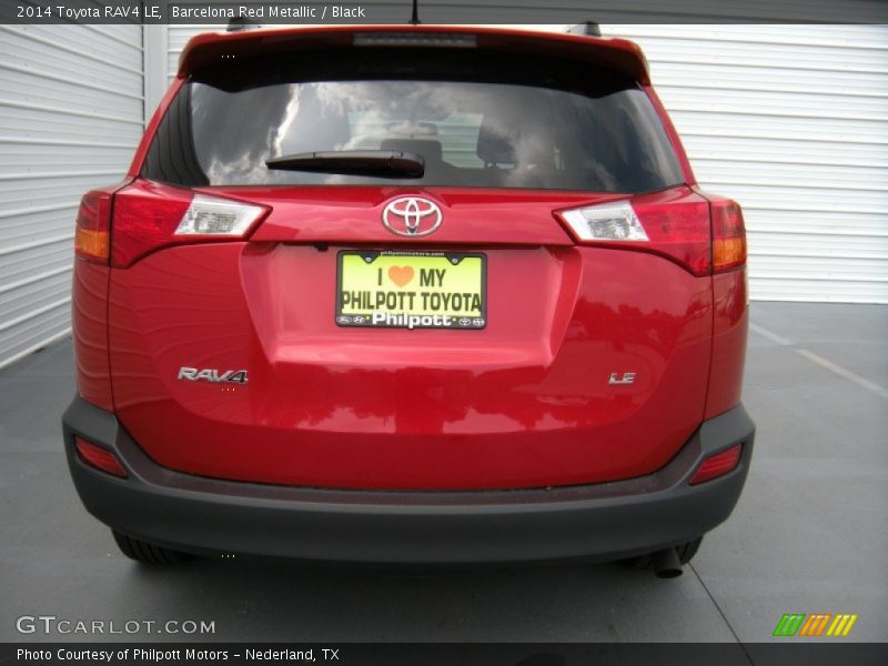 Barcelona Red Metallic / Black 2014 Toyota RAV4 LE