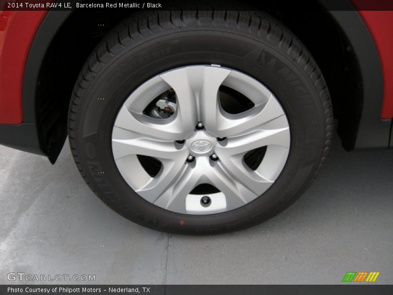 Barcelona Red Metallic / Black 2014 Toyota RAV4 LE