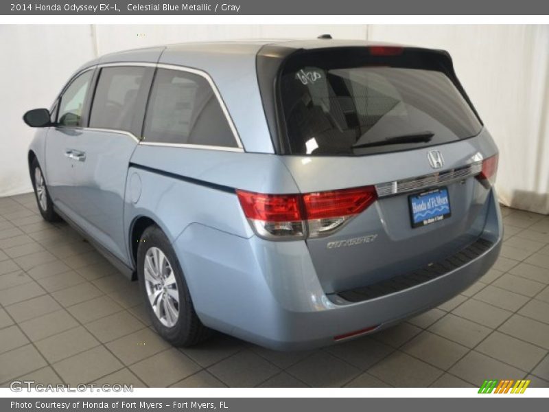 Celestial Blue Metallic / Gray 2014 Honda Odyssey EX-L