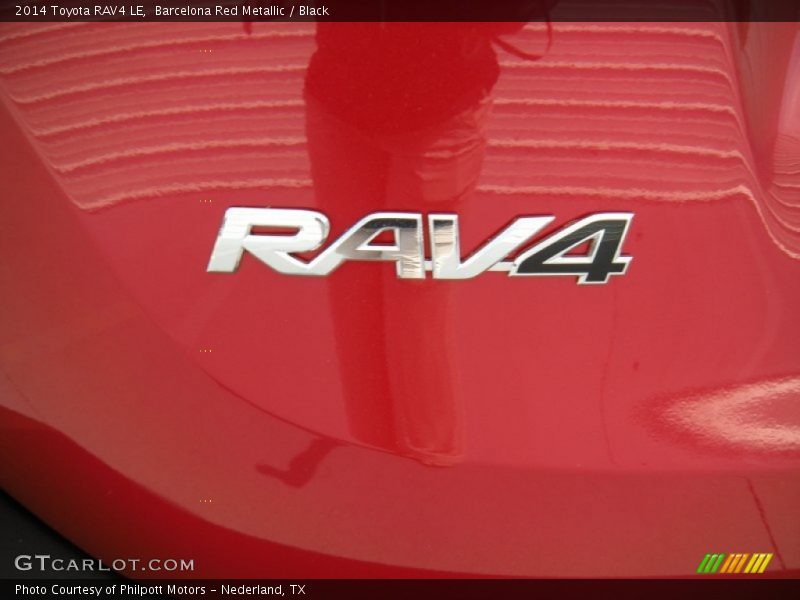 Barcelona Red Metallic / Black 2014 Toyota RAV4 LE