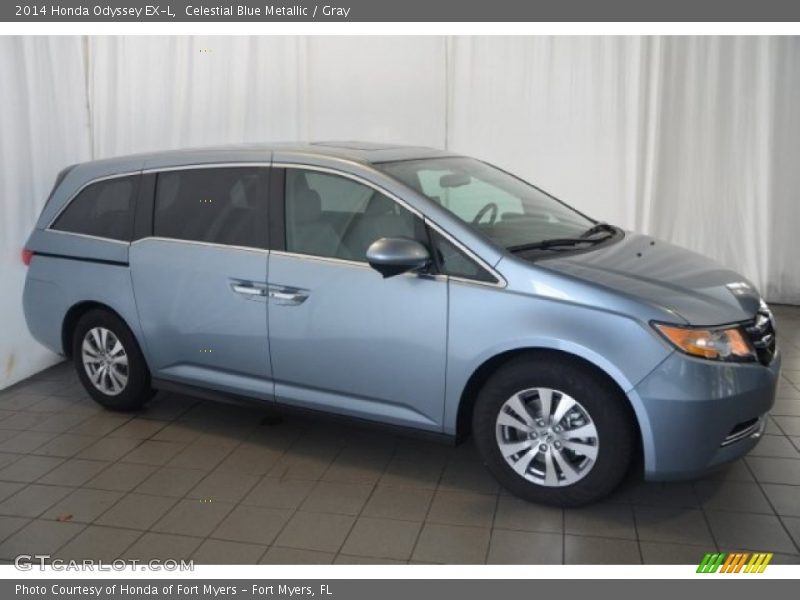 Celestial Blue Metallic / Gray 2014 Honda Odyssey EX-L