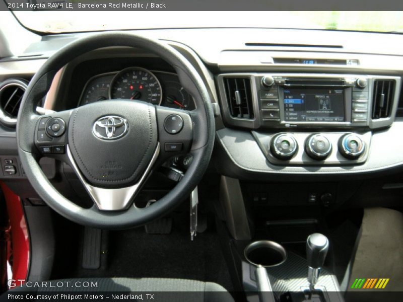 Barcelona Red Metallic / Black 2014 Toyota RAV4 LE