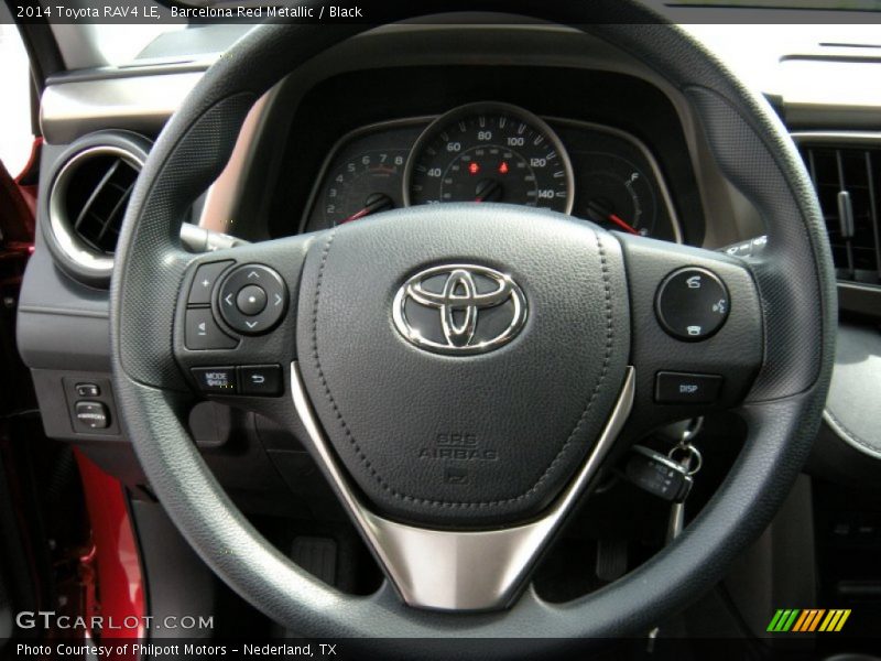 Barcelona Red Metallic / Black 2014 Toyota RAV4 LE