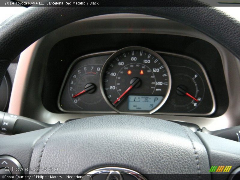 Barcelona Red Metallic / Black 2014 Toyota RAV4 LE
