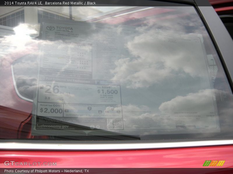 Barcelona Red Metallic / Black 2014 Toyota RAV4 LE