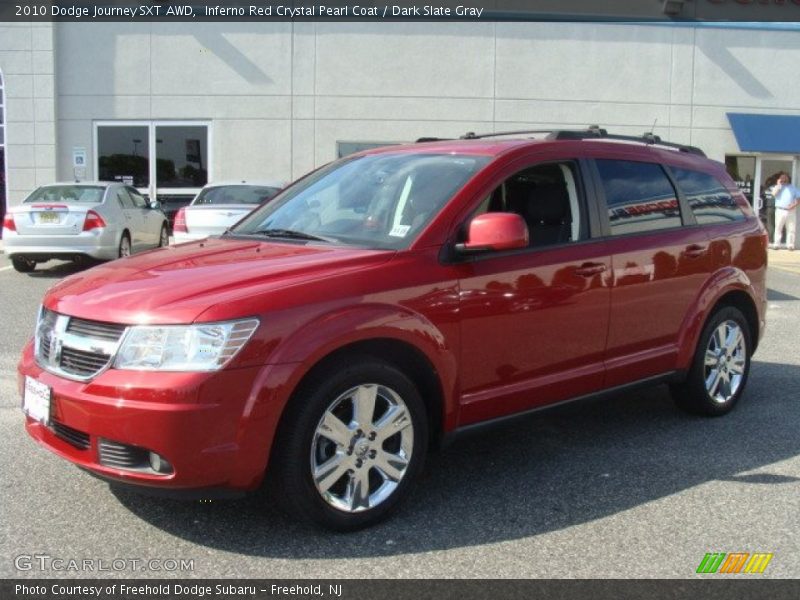 Inferno Red Crystal Pearl Coat / Dark Slate Gray 2010 Dodge Journey SXT AWD
